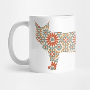 Fox Silhouette with Pattern Mug